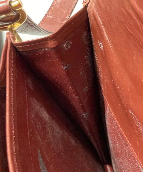 Cartier（カルティエ）Cartier (カルティエ) スクエアショルダーバッグ ボルドーの古着・服飾アイテム
