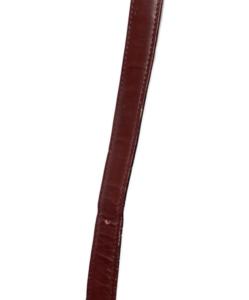 Cartier（カルティエ）Cartier (カルティエ) スクエアショルダーバッグ ボルドーの古着・服飾アイテム