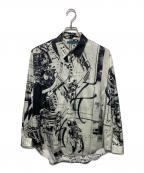 semohセモー）の古着「New Family Graphic Shirt/ニューファミリーグラフフィックシャツ」｜ホワイト×ブラック