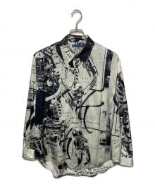 semoh（セモー）の古着「New Family Graphic Shirt/ニューファミリーグラフフィックシャツ」｜ホワイト×ブラック