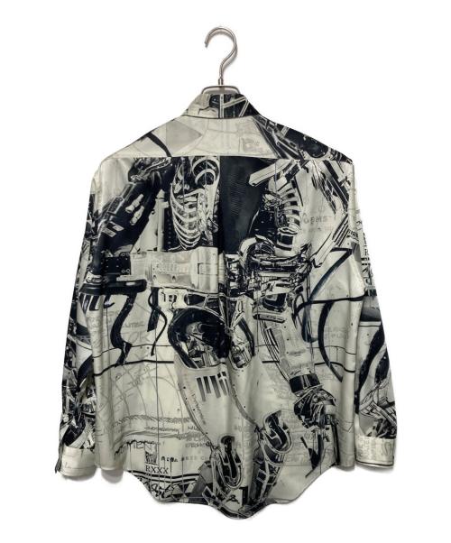 semoh（セモー）semoh (セモー) New Family Graphic Shirt/ニューファミリーグラフフィックシャツ ホワイト×ブラック サイズ:1の古着・服飾アイテム