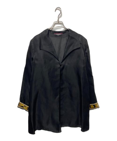 LEONARD FASHION（レオナールファッション）LEONARD FASHION (レオナールファッション) シルクライトコート ブラック サイズ:Mの古着・服飾アイテム