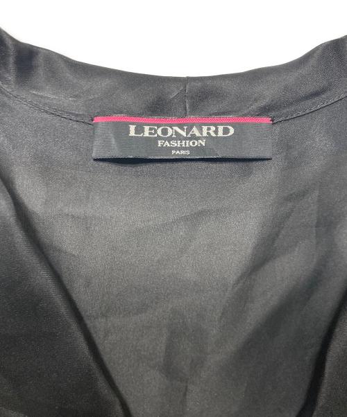 LEONARD FASHION（レオナールファッション）LEONARD FASHION (レオナールファッション) シルクライトコート ブラック サイズ:Mの古着・服飾アイテム
