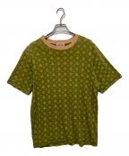 EVISUエヴィス）の古着「総柄Tシャツ」｜グリーン
