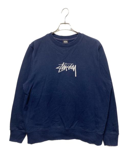 stussy（ステューシー）stussy (ステューシー) 刺繍スウェット ネイビー サイズ:Ｓの古着・服飾アイテム