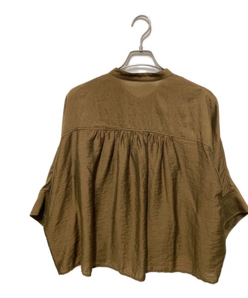 SHIPS（シップス）SHIPS (シップス) シルク混 シアー羽織シャツ ブラウン サイズ:freeの古着・服飾アイテム