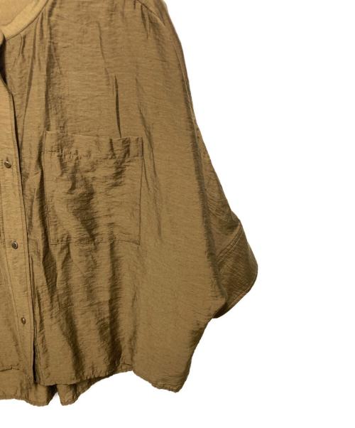 SHIPS（シップス）SHIPS (シップス) シルク混 シアー羽織シャツ ブラウン サイズ:freeの古着・服飾アイテム