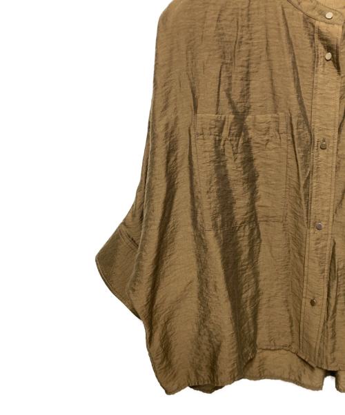 SHIPS（シップス）SHIPS (シップス) シルク混 シアー羽織シャツ ブラウン サイズ:freeの古着・服飾アイテム