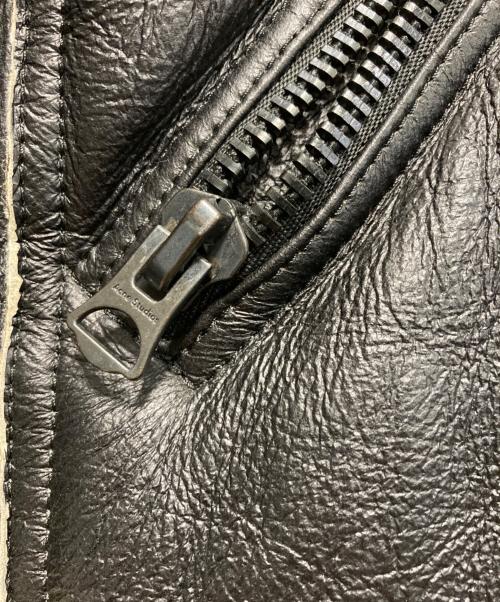 Acne studios（アクネ ストゥディオズ）Acne studios (アクネ ストゥディオズ) VELOCITEムートンライダースジャケット ブラック サイズ:34の古着・服飾アイテム