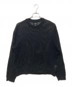 ）の古着「Cotton Mesh LS Crew」｜ブラック