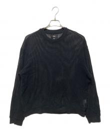 stussy（ステューシー）の古着「Cotton Mesh LS Crew」｜ブラック