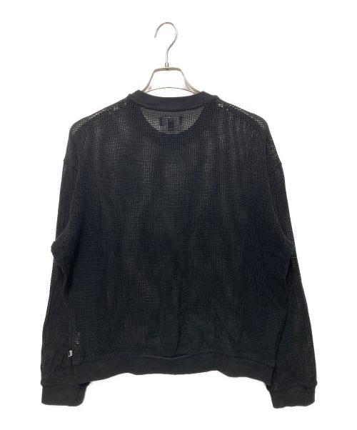 stussy（ステューシー）stussy (ステューシー) Cotton Mesh LS Crew ブラック サイズ:Ｓの古着・服飾アイテム