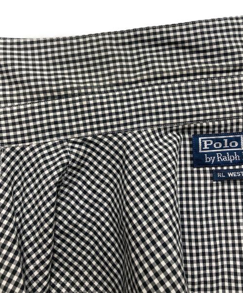 POLO RALPH LAUREN（ポロ・ラルフローレン）POLO RALPH LAUREN (ポロ・ラルフローレン) ウエスタンシャツ ホワイト×ブラック サイズ:Ｍの古着・服飾アイテム