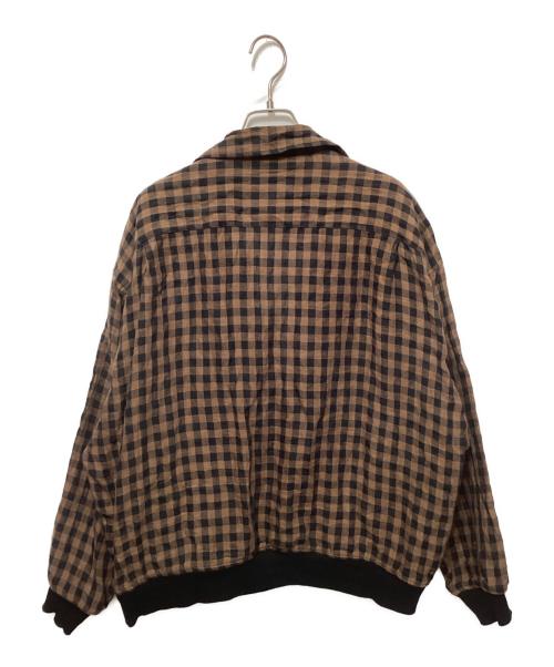 HAVERSACK（ハバーサック）HAVERSACK (ハバーサック) プルオーバーシャツ ブラウン×ブラック サイズ:Mの古着・服飾アイテム