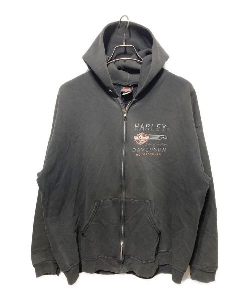 HARLEY-DAVIDSON（ハーレーダビッドソン）HARLEY-DAVIDSON (ハーレーダビッドソン) ジップパーカー ブラック サイズ:2Xの古着・服飾アイテム