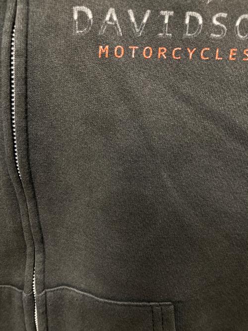 HARLEY-DAVIDSON（ハーレーダビッドソン）HARLEY-DAVIDSON (ハーレーダビッドソン) ジップパーカー ブラック サイズ:2Xの古着・服飾アイテム