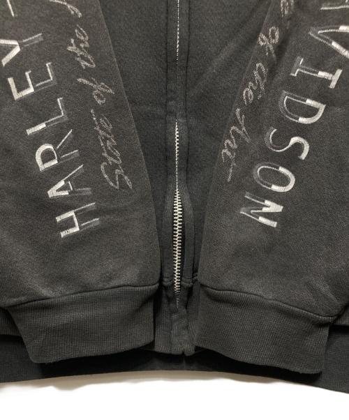 HARLEY-DAVIDSON（ハーレーダビッドソン）HARLEY-DAVIDSON (ハーレーダビッドソン) ジップパーカー ブラック サイズ:2Xの古着・服飾アイテム