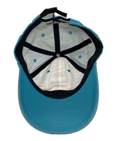 SUPREME（シュプリーム）SUPREME (シュプリーム) Small Box Coated Linen 6Panel Cap/スモールボックスロゴ6パネルキャップ ブルーの古着・服飾アイテム