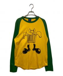 BoTT（ボット）の古着「Big Boots Raglan L/S Tee/ビッグボッツラグラン」｜グリーン×イエロー