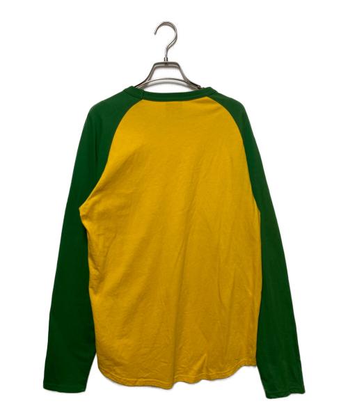 BoTT（ボット）BoTT (ボット) Big Boots Raglan L/S Tee/ビッグボッツラグラン グリーン×イエロー サイズ:Lの古着・服飾アイテム
