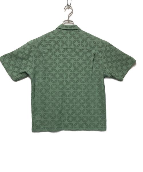 BoTT（ボット）BoTT (ボット) スパークル メッシュ ショートスリーブ シャツ グリーン サイズ:Ｓの古着・服飾アイテム
