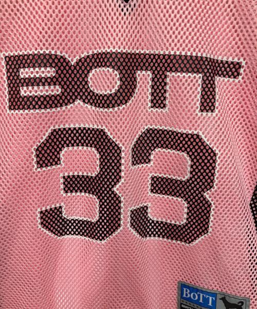 BoTT（ボット）BoTT (ボット) メッシュフットボールシャツ ピンク サイズ:Ｓの古着・服飾アイテム