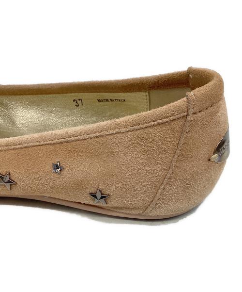 JIMMY CHOO（ジミーチュウ）JIMMY CHOO (ジミーチュウ) スタッズバレエシューズ ブラウン サイズ:SIZE 37の古着・服飾アイテム