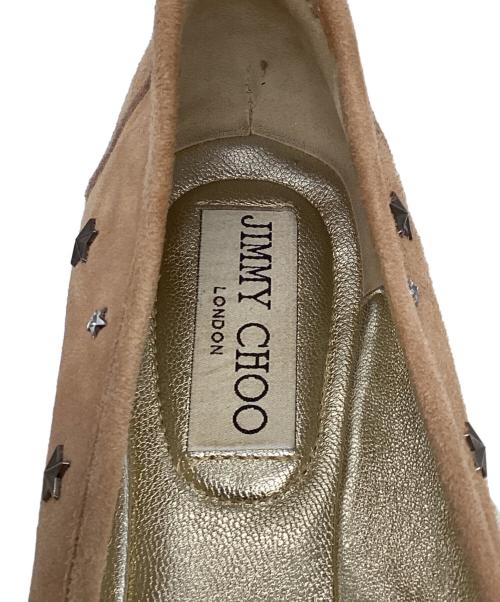 JIMMY CHOO（ジミーチュウ）JIMMY CHOO (ジミーチュウ) スタッズバレエシューズ ブラウン サイズ:SIZE 37の古着・服飾アイテム