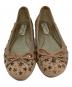 中古・古着 JIMMY CHOO (ジミーチュウ) スタッズバレエシューズ ブラウン サイズ:SIZE 37：6000円