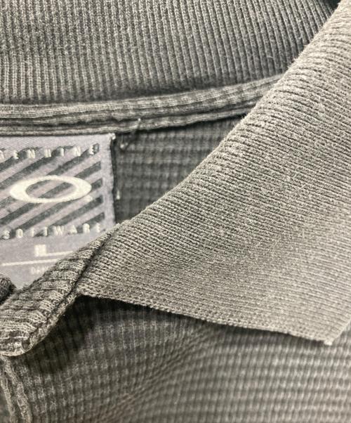 OAKLEY（オークリー）OAKLEY (オークリー) ワッフルポロシャツ ブラック サイズ:不明の古着・服飾アイテム
