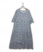 marimekkoマリメッコ）の古着「Luminismi Tuulahdus ワンピース」｜ブルー×ホワイト
