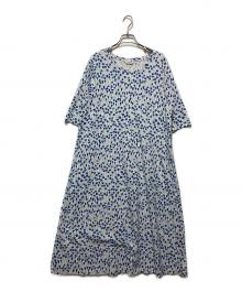 marimekko（マリメッコ）の古着「Luminismi Tuulahdus ワンピース」｜ブルー×ホワイト