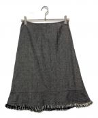tricot COMME des GARCONSトリココムデギャルソン）の古着「リネンコットンスカート」｜グレー