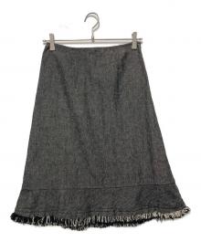 tricot COMME des GARCONS（トリココムデギャルソン）の古着「リネンコットンスカート」｜グレー