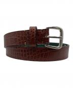 diidii×APOLLON LEATHERディディ×）の古着「crocodile emboss belt」｜ブラウン