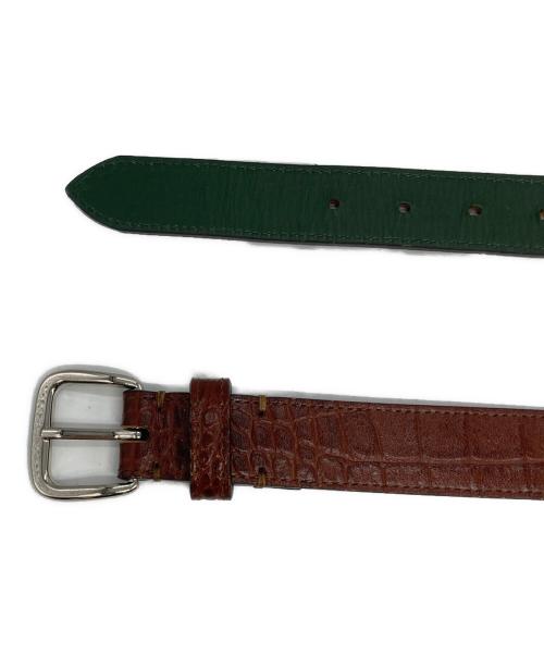 diidii（ディディ）diidii (ディディ) APOLLON LEATHER crocodile emboss belt ブラウンの古着・服飾アイテム