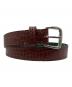 diidii（ディディ）の古着「crocodile emboss belt」｜ブラウン