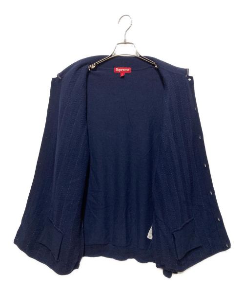SUPREME（シュプリーム）SUPREME (シュプリーム) HERRINGBONE CARDIGAN ネイビー サイズ:XLの古着・服飾アイテム