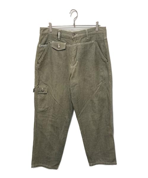 FUBU（フブ）FUBU (フブ) ワイドデニムパンツ グリーン サイズ:W34の古着・服飾アイテム
