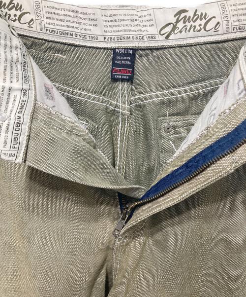 FUBU（フブ）FUBU (フブ) ワイドデニムパンツ グリーン サイズ:W34の古着・服飾アイテム