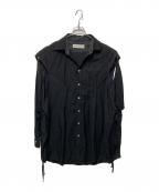 VOLTAGE CONTROL FILTERヴォルテージ コントロール フィルター）の古着「Separate Over Shirts/セパレートオーバーシャツ」｜ブラック