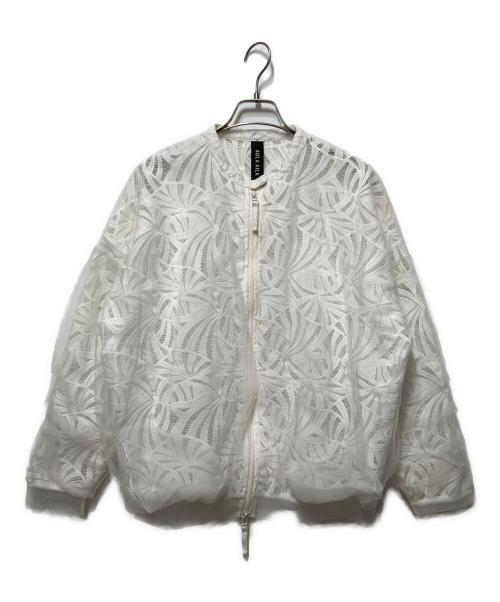 AULA ALUA（アウラアイラ）AULA ALUA (アウラアイラ) ジップアップジャケット ホワイトの古着・服飾アイテム