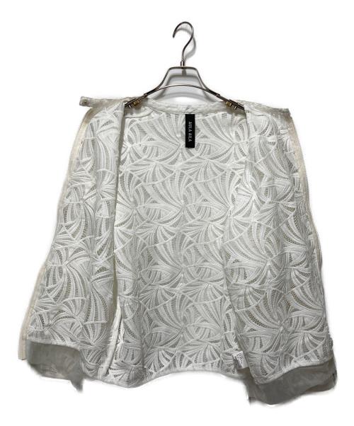 AULA ALUA（アウラアイラ）AULA ALUA (アウラアイラ) ジップアップジャケット ホワイトの古着・服飾アイテム