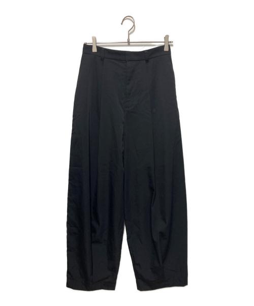 CLANE（クラネ）CLANE (クラネ) WOOL NYLON TUCK PANTS/ウールナイロンタックパンツ ブラック サイズ:2の古着・服飾アイテム