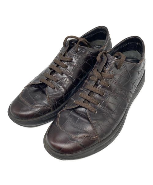 Salvatore Ferragamo（サルヴァトーレ フェラガモ）Salvatore Ferragamo (サルヴァトーレ フェラガモ) ローカットスニーカー ブラウン サイズ:6　1/2の古着・服飾アイテム