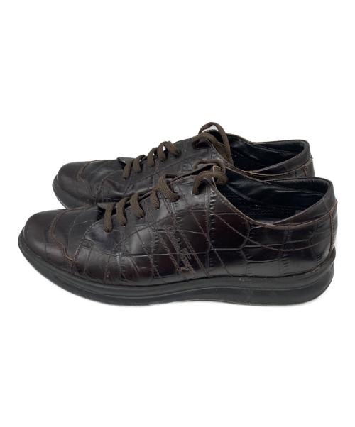 Salvatore Ferragamo（サルヴァトーレ フェラガモ）Salvatore Ferragamo (サルヴァトーレ フェラガモ) ローカットスニーカー ブラウン サイズ:6　1/2の古着・服飾アイテム