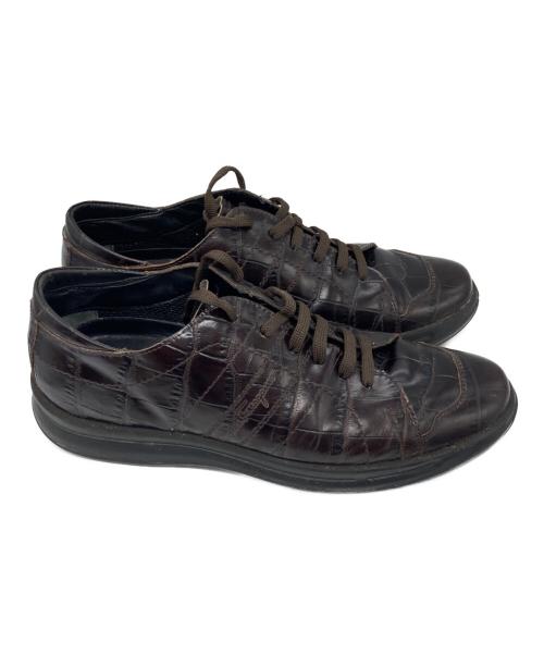Salvatore Ferragamo（サルヴァトーレ フェラガモ）Salvatore Ferragamo (サルヴァトーレ フェラガモ) ローカットスニーカー ブラウン サイズ:6　1/2の古着・服飾アイテム