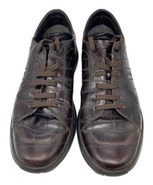 Salvatore Ferragamo（サルヴァトーレ フェラガモ）Salvatore Ferragamo (サルヴァトーレ フェラガモ) ローカットスニーカー ブラウン サイズ:6　1/2の古着・服飾アイテム