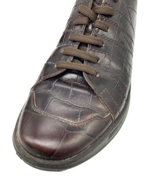 Salvatore Ferragamo（サルヴァトーレ フェラガモ）Salvatore Ferragamo (サルヴァトーレ フェラガモ) ローカットスニーカー ブラウン サイズ:6　1/2の古着・服飾アイテム