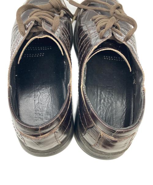 Salvatore Ferragamo（サルヴァトーレ フェラガモ）Salvatore Ferragamo (サルヴァトーレ フェラガモ) ローカットスニーカー ブラウン サイズ:6　1/2の古着・服飾アイテム